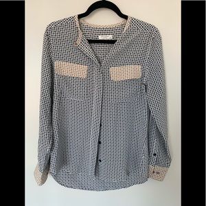 COPY - Equipment Silk Blouse Size Small Navy/Whit…